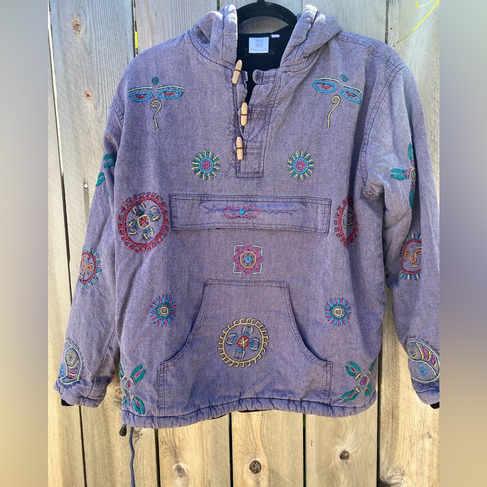 Everest Handmade Embroidered Pullover Boho Hoodie